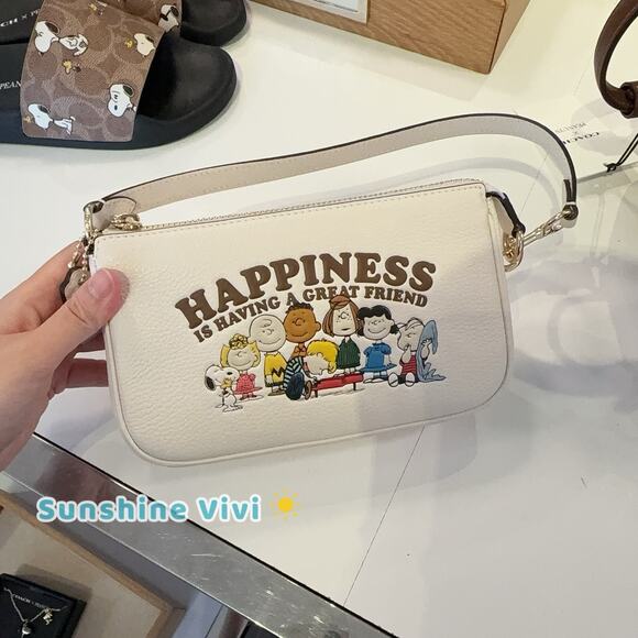 NWT Limited Coach X Peanuts Nolita 19 CBM76 Gold/Chalk Multi 75th Anniversary - Picture 1 of 10